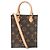 Borsa Louis Vuitton Monogram Petite Sac Plat Marrone Monogramma