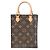 Borsa Louis Vuitton Monogram Petite Sac Plat Marrone Monogramma - vista 2