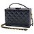 Borsa a mano Chanel in pelle nera Nero