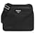 Prada Tessuto Saffiano Schultertasche Schwarz Silber