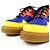 Autre Marque Leder-Sneaker COMME des GARCONS HOMME PLUS Blau Orange Gelb - Ansicht 7