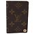 Louis Vuitton Porte Cartes Pression Card Case Monogram Canvas Marrone