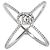 Gucci GG Running Cross 18K White Gold and Pave Diamonds Bianco
