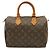 Borsa Louis Vuitton Monogram Speedy 25 Marrone Bianco Monogramma - vista 2