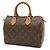Borsa Louis Vuitton Monogram Speedy 25 Marrone Bianco Monogramma - vista 3