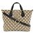 Borsa Tote GUCCI GG Supreme Bee Nero Beige D'oro - vista 2