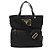 Borsa a spalla/tote Prada in nylon e pelle Nero
