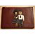Clutch Dolce & Gabbana #DGFAMILY in pelle Marrone Nero Bianco