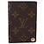 Louis Vuitton Porte Cartes Pression Card Case Monogram Canvas Marrone
