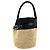 Céline Borsa a tracolla Celine in rafia e pelle nera Nero - vista 3