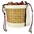 Bulgari Borsa a tracolla Bvlgari Serpenti Forever in paglia e pelle Rosa Arancione Crudo