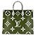 Borsa Louis Vuitton Monogram Giant OnTheGo GM Bianco Beige Cachi - vista 3