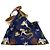 Pouch con coulisse Loewe marrone e blu navy - vista 14