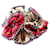 Scrunchie in seta Louis Vuitton Monogram Tiles Rosa Multicolore - vista 3