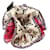 Scrunchie in seta Louis Vuitton Monogram Tiles Rosa Multicolore - vista 5