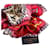 Scrunchie in seta Louis Vuitton Monogram Tiles Rosa Multicolore - vista 6