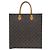 Louis Vuitton Monogram Sac Plat Handtasche Braun