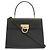 Borsa a mano in pelle 2-Way Gancini Salvatore Ferragamo Nero