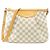 Borsa a tracolla Louis Vuitton Damier Azur Siracusa PM Bianco Blu