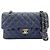 Borsa a tracolla Chanel Matelassé Navy Blu navy