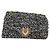 Dolce & Gabbana Borsa a tracolla DOLCE&GABBANA Devotion con catena in tweed nero e oro Auth BA14821SAM - vista 13