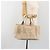 Borsa a mano PRADA Canapa MM Canvas Beige Gold Auth 196635A D'oro - vista 23