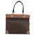 Céline Bolsa de mão CELINE Macadam Canvas PVC Leather Brown Gold Auth am12382A Marrom Dourado - vista 13