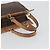 Céline Bolsa de mão CELINE Macadam Canvas PVC Leather Brown Gold Auth am12382A Marrom Dourado - vista 7