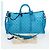 LOUIS VUITTON Monogram Mesh Keepall Triangle 50 Turquoise M45048 Auth 195543SAM Turchese - vista 12