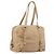 Borsa Tote PRADA Vittero Dino Leather Beige Gold Auth 194855A D'oro