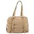 Borsa Tote PRADA Vittero Dino Leather Beige Gold Auth 194855A D'oro - vista 13