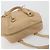 Borsa Tote PRADA Vittero Dino Leather Beige Gold Auth 194855A D'oro - vista 6