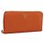 Cartera larga PRADA de piel Orange Gold Auth 198764A Dorado Naranja