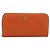 Cartera larga PRADA de piel Orange Gold Auth 198764A Dorado Naranja - vista 13