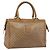 Céline Borsa a mano CELINE Macadam Canvas PVC Beige Gold Auth 197461 D'oro