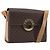 Céline Borsa a tracolla circolare CELINE Macadam Canvas PVC Pelle Marrone Oro Auth 197510A D'oro