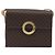 Céline Borsa a tracolla circolare CELINE Macadam Canvas PVC Pelle Marrone Oro Auth 197510A D'oro - vista 13