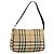 Pouch Accessori BURBERRY Nova Check PVC Leather Beige Silver Auth 198675A Argento