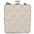CHANEL Matelasse Chain Shoulder Pouch Lamb Skin White Silver CC Auth 197151M Argento Bianco - vista 2