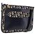 Borsa a tracolla Christian Dior Trotter Canvas Navy Gold Tone Auth 198511A Blu navy