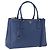 Saffiano Borsa a Mano PRADA Pelle Safiano 2way Blu Oro Auth BA15150V D'oro