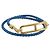 Hermès HERMES Roulis De Bourtour Bracelet Leather Blue Gold Auth 196712V D'oro