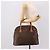 Céline Borsa a mano CELINE Macadam Canvas PVC Leather Brown Gold Auth mr2818 Marrone D'oro - vista 22