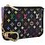 LOUIS VUITTON Monogram Multicolor Pochette Cles NM Purse M60279 Auth 198771V Noir