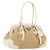 Borsa a Mano PRADA Paglia Beige Argento Auth 197502A
