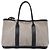 Hermès Borsa a mano HERMES Garden Party PM Canvas 2way Gray Silver Auth ka5795 Marrone Argento - vista 2