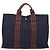 Hermès Borsa HERMES Fourre Tout MM in cotone blu navy argento Auth BA15062 - vista 2
