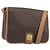 Céline Borsa a tracolla CELINE Macadam Canvas PVC Leather Brown Gold Auth 198300 Marrone D'oro