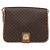 Céline Borsa a tracolla CELINE Macadam Canvas PVC Leather Brown Gold Auth 198300 Marrone D'oro - vista 13