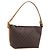 Céline Pouch CELINE Macadam Canvas PVC Leather Brown Gold Auth mr2827 Marrone D'oro
